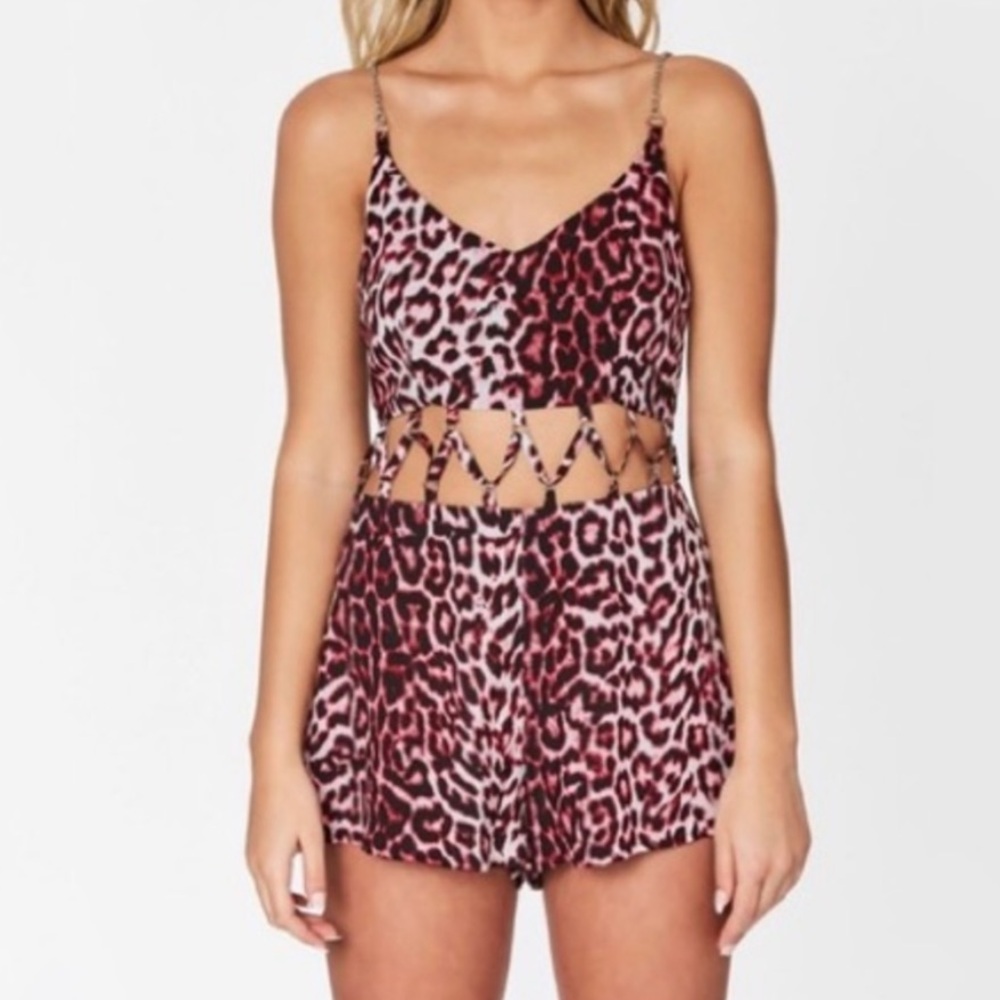 Millau LF Pink Leopard Romper
